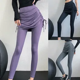 Kvinnors leggings kvinnor sexiga tennis kjolar badminton golf dans kjol leggings hög midje fitness träning löpande byxor yoga dragkamp rem 230310