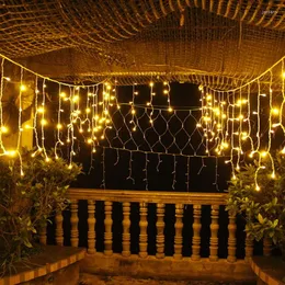 Strängar led isbar ljus gardinlampa 3,5 m 96 ljus juldag dekoration sträng dekorationer för hemma utomhus