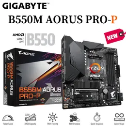 Gigabyte B550m Aorus Pro-P Anakart AMD B550 SOCKET AM4 Destek DDR4 128GB PCI-E 4.0 M.2 SSD USB 3.2 M-ATX Ana Pano Yeni