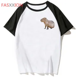 Masculino tshirts capybara camiseta harajuku hip hop engraçado camiseta de rua masculina tshirt top para homens roupas 230310