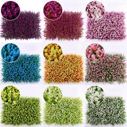 LuanQI 60 x 40 cm künstliche Pflanzenwand, Simulation grüner Teppich, Kunststoff, für den Außenbereich, Rasen, Dekoration, Hochzeitshintergrund, Garten, dekorative Blumen