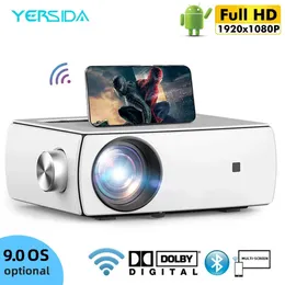 Projektoren YG430 Mini HD Projektor 150 Zoll Bildschirm Full HD 1080P YG430W 2K 4K Tragbarer Android WiFi Projektor 3D Heimkino R230306