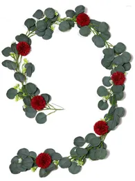 Dekoratif Çiçekler Yapay Yuvarlak Yapraklar Bitki Chrysantemum Rattan Süsleme Düğün Partisi Ev Masaüstü Pencere Kemer Süslemeleri Ürün