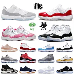 Authentic jumpman 11 Cement Grey basketball shoes 11s high og Cherry Varsity Red men women sneakers Concord High 45 Snakeskin j11 trainers University Blue