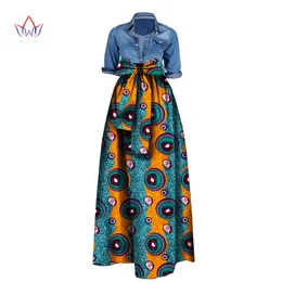 Ubranie etniczne Summer Female Maxi Spódnica dla kobiet afrykańska bazin bazin bazin riche spódnica z pasem panie plus size streetwear no top WY1036 230310