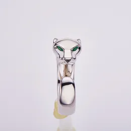 Pierścień Panthere for Woman Designer Glaze Diamond Zielone szklanki złoto plastowane 18K T0P Jakość najwyższej jakości mody Luksusowy styl klasyczny Prezent 005