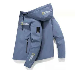 National Geographic Menswear veste de randonnée et de camping en plein air respirant et imperméable à capuche coupe-vent costume d'aventure nouveau Y2086769