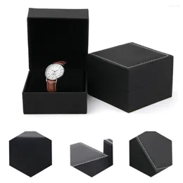 Jewelry Pouches Dustproof Faux Leather Watch Storage Box Display Case Organizer Gift Packaging And Displaying Ring