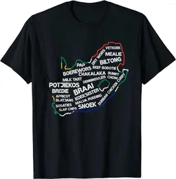 メンズTシャツ南アフリカフードアフリカ旗ヒップホップコットンシャツメンカジュアル半袖ティートップドロップ