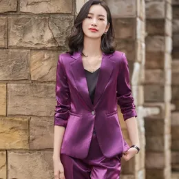 Women's Suits Blazers High Quality Fabric Formal Uniform Designs Pantsuits Women Business Suits with Pants and Jakets Coat OL Style Blazers Set 230310