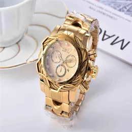 2020 Sprzedawanie zegarków Invicbes Mens Watch Classic Style Large Dial Auto Data Moda Rose Gold Watch Relojes de Marca268s