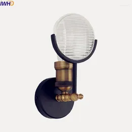 Wall Lamp Iwhd Industrial Vintage Light Fixtures Stair bredvid Creative Glass Edison Sconce Arandelas Lamparas de Pared