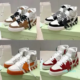 2023 High Top Off women's men's white casual shoes luxury Desiger leather lace-up sports shoes track sports running tennis shoes