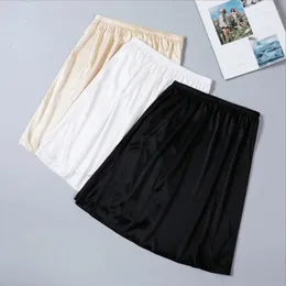 Kjolar 45 cm Summer Women's Intimates Casual Mini -fodrade elastiska glider underskirt damer Basic Halficoat Sleepwear