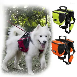 Hunde-Autositzbezüge, Satteltaschen, verstellbarer Satteltaschen-Rucksack für Reisen, Camping, Wandern, mit 2 geräumigen Seitentaschen, Zubehör für Haustierträger