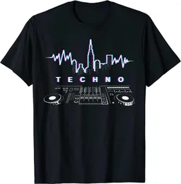 Gb9f Mens Camisetas Techno Música Yrk Deejay Dança Camisa de Algodão Puro Homens Casual Manga Curta Tees Tops Drop