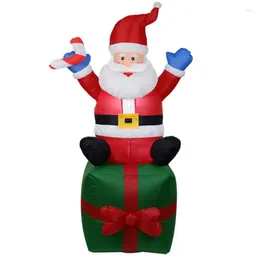 크리스마스 장식 -1.8m 고 자동 팽창 식 산타 클로스 가벼운 장식 정원 장난감 야외 미국 플러그