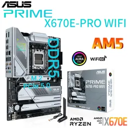 AM5 ASUS PRIME X670E-PRO WIFI 6E 마더 보드 지원 AMD RYZEN 7000 시리즈 CPU DDR5 128GB RAM PCIE 5.0 RGB 데스크톱 Placa Me New