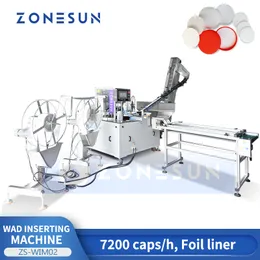 Zonesun自動誘導WAD挿入機アルミニウムフォイルライナープラスチックボトル蓋パッケージ振動フィーダーZS-WIM02