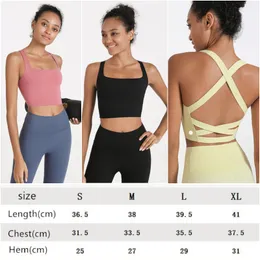 LL-JY-03 Completi da yoga per donna Gilet estivo per ragazze Quakeproof Running Sport Reggiseno da palestra Donna Abbigliamento sportivo senza maniche per adulti Esercizio Fitness Abbigliamento Reggiseno Gilet