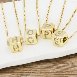 Kedjor AIBEF Fashion Initial A-Z Necklace Gold Letter Family Name Choker Trendy For Women Pendant Jewelry Birthday Present