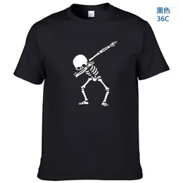 Men's T Shirts Top Quality Cotton Dabbing Skeleton Mens T-Shirt 13 Colours Men Funny Skull