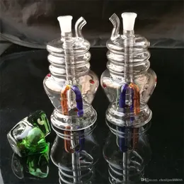 喫煙パイプカラースパイラル4爪ポット、卸売ガラス水ギセル、ガラス