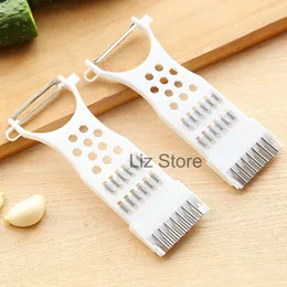 Kitchen Peelers Tools Multifunctional Plastic Grater Stainless Steel Blades Vegetable Fruit Flat Peeler Carrot Potato Graters TH0876