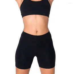 Pantalones cortos de mujer Verano Mujer Casual Elástico Cintura alta Moda Damas Color sólido Slim Biker