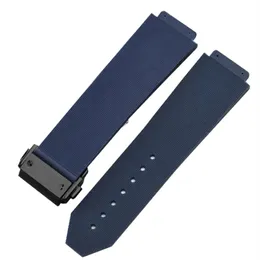 23mm Band Watch Armband för Hublot Big Bang Classic Fusion Folding Buckle Silicone Rubber Strap Accessories Chain295q