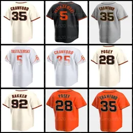 Mens 28 Buster Posey Beyzbol Forması Crawford Mike Yastrzemski Clark Brandon Belt Joey Bart Lamonte Wade Jr. Wilmer Flores Jason Vosler