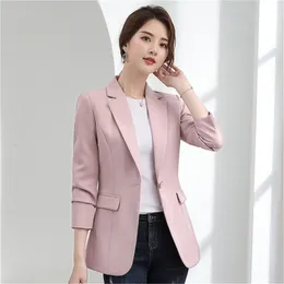 Mulheres ternos blazers primavera outono fino casaco de negócios casual all-match mulheres jaquetas coreia trabalho escritório senhora terno feminino outerwear 230311