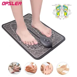 Массажер для ног Electric EMS Massager Pad Pad Massage Mats Mats стимулятор мышц Улучшение кровообращения облегчает боль здравоохранение 230310