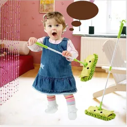 Andra leksaker Kids Stretchable Floor Cleaning Tools Mop Broom Dustpan Play-House Toys Gift Baby Mini Sweeping House Cleaning Toys 230311
