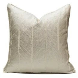 クッション/装飾枕Dunxdec​​o Luxury Ivory Geometric Art Cushion Cover Dorerative Pillow Case Modern Simple Stripe Sofa Chair Bedding Coussin 230311