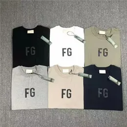 Högkvalitativ dimma mäns t-shirts designer crewneck kort ärm t-shirt mode 3m reflekterande bländande fg alfabet tryck tees lösa mäns kvinnors t-shirts s-5xl
