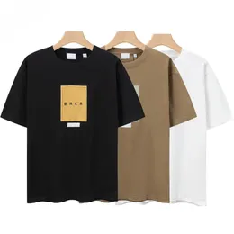 Tasarımcı Moda Erkek Tişörtleri Gevşek Büyük Boyutlu Gömlekler Etiket Aplike Sticker T-Shirt 2023 İlkbahar Yaz Günlük Erkek Kadınlar Çiftler Çift Tişört Saf Pamuk Kalın Üstleri