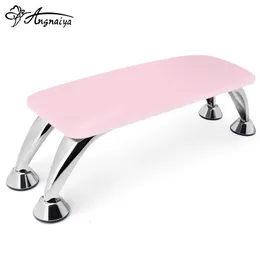 Nail Art Equipment ANGNYA Genuine Leather Nail Art Beauty Salon Hand Rest Table Pillow Cushion Manicure Holder Hand Pillow Nail Arm Rest Cushion 230310