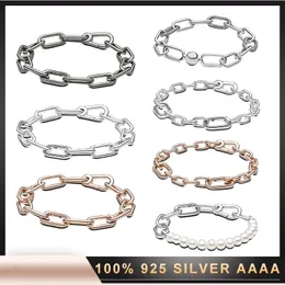 Ny populär 925 Sterling Silver Winter Style Me Series Armband Original Pandora Diy Female Jewelry Gift