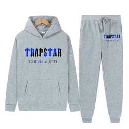 Męskie dresy jesienne dres trapstar drukowana odzież sportowa 16 kolorów Warm 2 -częściowy 2 -częściowy luźne spodnie sweter z kapturem męskie i damskie garnitury 230310