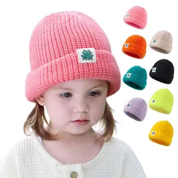 Şapkalar Kapaklar Sonbahar Bebek Sevimli Şapka Çocuk Örme Tığ işi Erkek Kız Çocuk Bonnet Sıcak Bebek Toddler Beanie doğumlu DOĞRU RENK KAPI