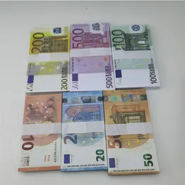 Partyzubehör, Filmgeld, Banknote, 5, 10, 20, 50 Dollar, Euro, realistische Spielzeugbar-Requisiten, Kopie der Währung, Faux-Billets, 100-teiliges Paket, beste Qualität