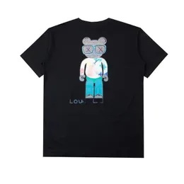 Projektant koszuli męskiej dla mężczyzn koszule damskie moda Tshirt odblaskowy wzór niedźwiedzia lalki z literami swobodny letni mężczyzna z krótkim rękawem tee kobietę odzież cekin