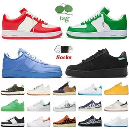 Mujeres Diseñador para hombres Zapatos casuales AF1S OG 1 Tiffany Blue Comet Red Green Team Royal MCA Azul Brown White DZ1382-001 Forses Skeleton LX UV Reactive Sneakers TrainXCFR