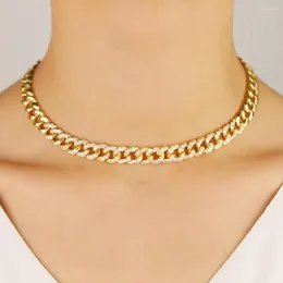 Correntes coloras colorido de ouro hip hop igled Out Bling Chain Chaker Colar Fashion Fashion CZ Miami Cuba Trendy Classic Unissex Jewelry Gift Party Party