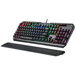 n K555 Mechanical Gaming Keyboard with Blue Switches Macro Recording Wrist Rest Full Size Indrah for Windows PC Gamer