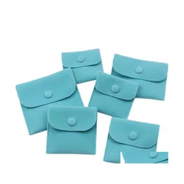 Favor Holders Veet Jewelry Gift Packaging Bag liten kuvert Formpåse med snap fäste dammsäkra förvaringspåsar grön färg droppe dhaij