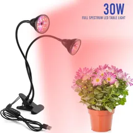 Grow Lights 84LED-Glühbirnen Vollspektrum-Doppelkopf-dimmbare Schreibtisch-Clip-Wachstumslampe für Samen Blumen Zimmerpflanzen Growbox-Beleuchtung