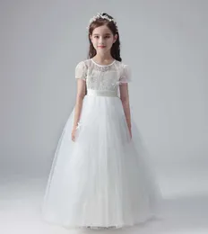 Girl Dresses Girl's Lace Flower Girls For Wedding First Communion Party Prom Princess Gown Pageant