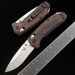 Benchmade 15031-2 Hunt North Fork Axis Folding Knife 2 97 S30V Blad Stabiliserat trähandtag utomhus campingjaktficka240m